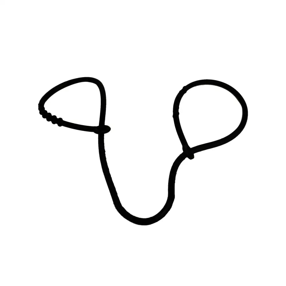 Black line drawing of nettex agri lamb puller slingshot showing a totally hygienic agri lamb puller design