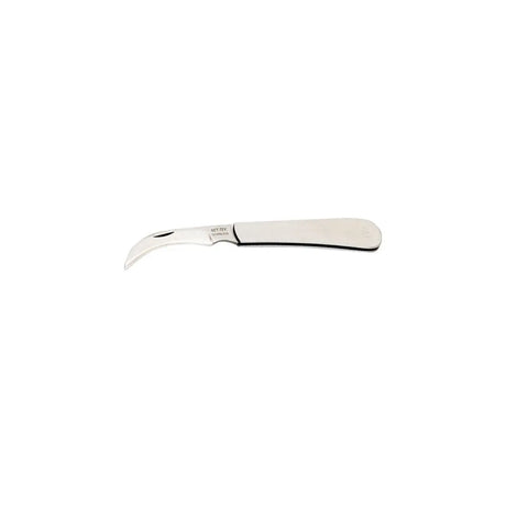 Silver nettex agri lambsfoot knife with stainless steel curved retractable blade and ergonomic handle for footrot care