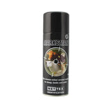 Black aerosol can of nettex agri marksman ultra intense colour spray marker for reliable sheep marking in british wool marketing