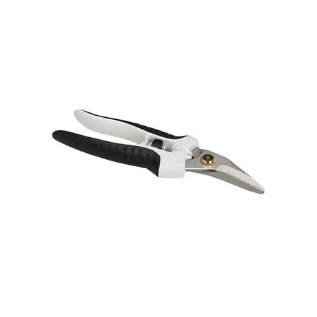 Black and white-handled metal nettex agri myti-lyte mk iii foot shear with ultra sharp mini-serrated blades