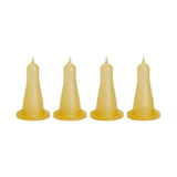 Four pale yellow nettex agri non-vac silicone nipple shields with specially designed isoprene teat and vacuum release valve