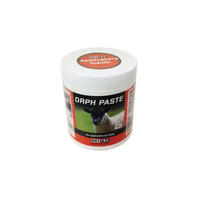 White plastic container of nettex agri orph paste 200ml veterinary paste for sheep in agri orph paste product