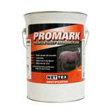 White metal canister with orange black label of nettex agri promark premium sheep branding fluid for clear mark use