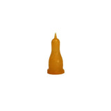 Orange silicone nipple shield with rounded base and pointed tip for nettex agri pull lamb teat made of superior rubber