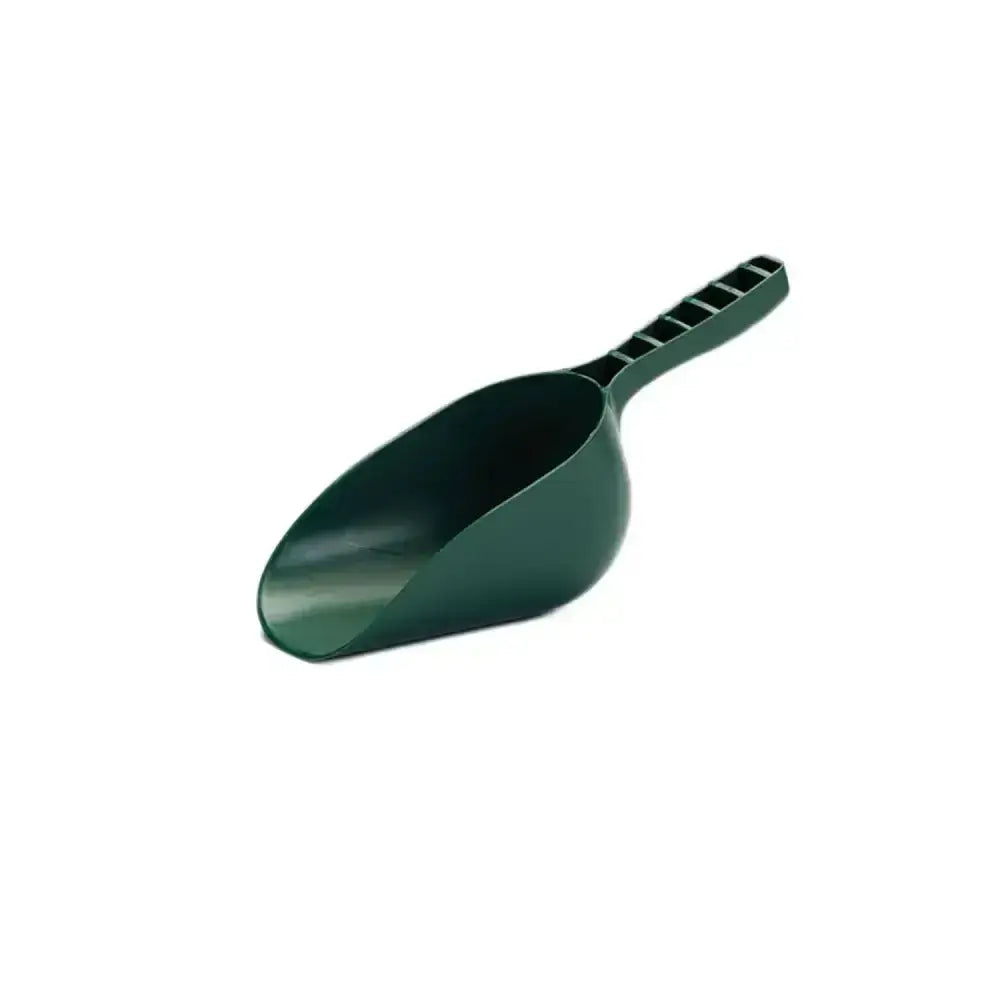Dark green plastic nettex agri scoop with textured grip handle 1kg measuring scoop for garden use