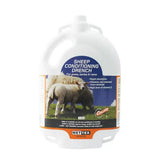 White plastic jug of nettex agri sheep conditioning drench with blue and orange label shows sheep for conditioning drench backpack