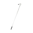 Silver metal hook tool with black rubberized grips on both ends from nettex agri shepherds crook long leg solid