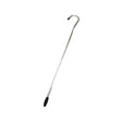 Silver metal hook with black rubberized tips on the nettex agri shepherds crook long neck alloy robustly designed shepherds crook