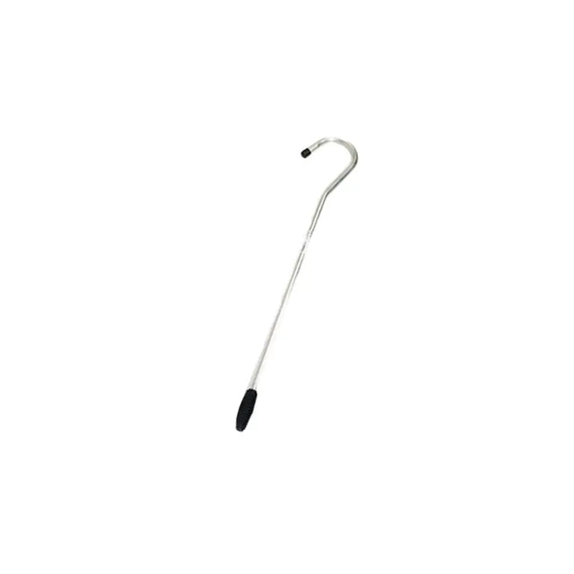Silver metal nettex agri shepherds short neck alloy with black rubberized grips robustly designed shepherds crook