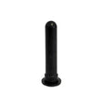 Black rubberized cylindrical non-vac rubber teat with rounded top for nettex agri teat calf feeder bottle