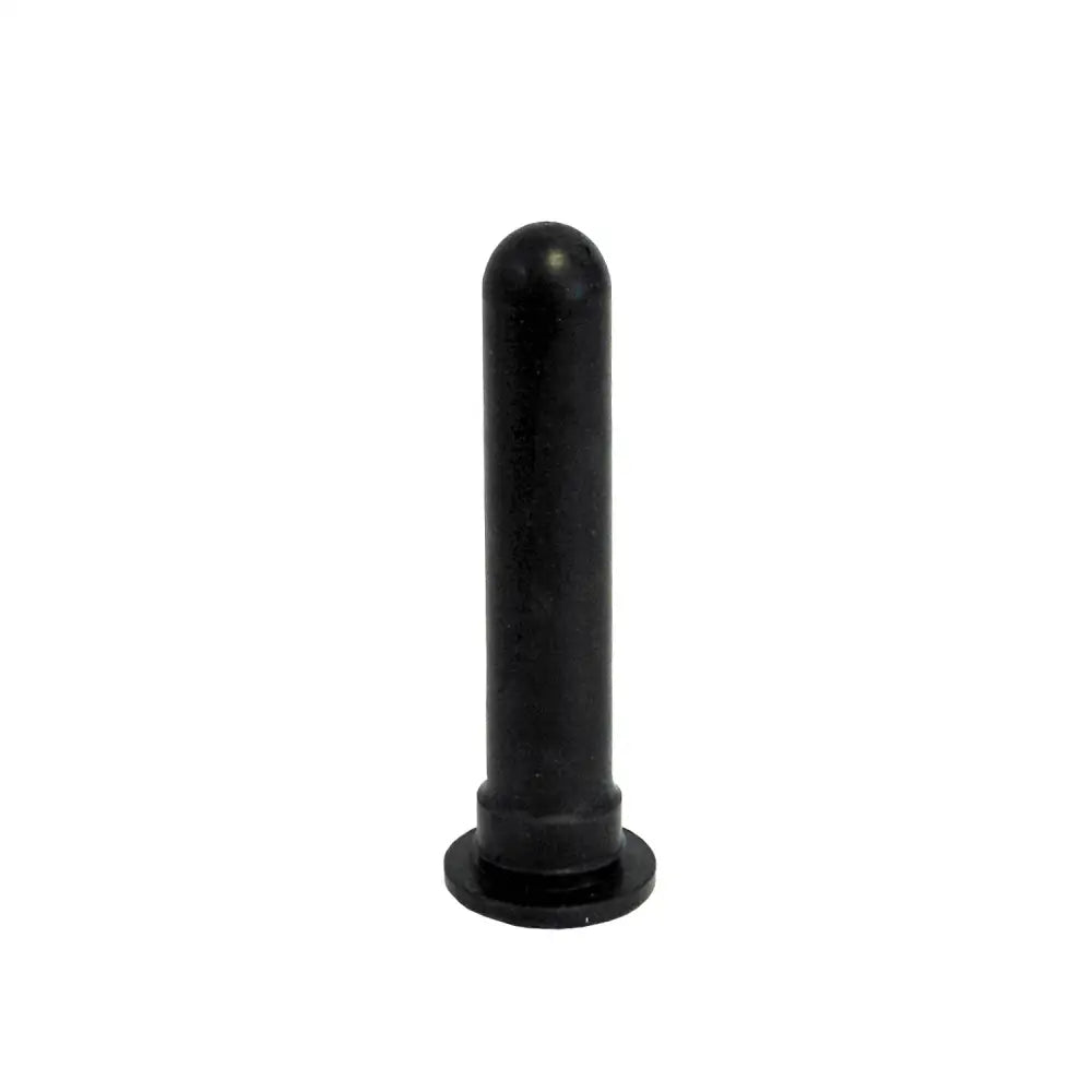 Black rubberized cylindrical non-vac rubber teat with rounded top for nettex agri teat calf feeder bottle