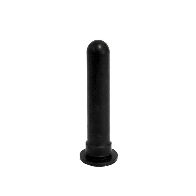 Black rubberized cylindrical non-vac rubber teat with rounded top for nettex agri teat calf feeder bottle