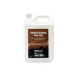 White plastic jug of nettex equine traditional pig oil with brown black label featuring pig silhouettes and waterproof barrier