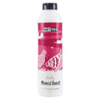 A white plastic bottle with black cap and pink label showing chickens fish and clouds for nettex poultry mineral boost