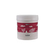 White plastic container with red label for nettex poultry seaweed natural feed supplement to support yolk colour