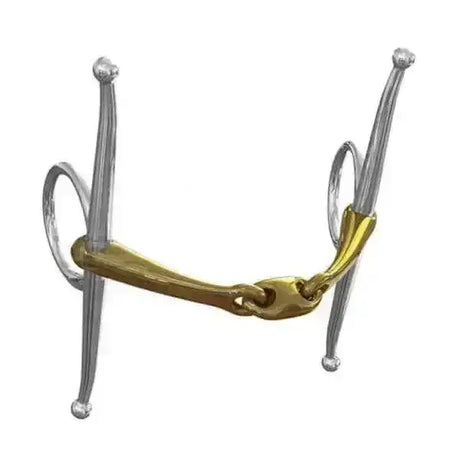 Silver and gold neue schule tranz angled lozenge full cheek bits with polished metal construction