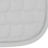 Quilted white Dressage Saddle Pad with corded trim from NEW GALLOP