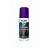 Purple-capped nikwax glove proof waterproofer spray for gloves offers high performance glove proof waterproof treatment