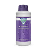Purple and white nikwax rug proofing wash-in waterproofer bottle with purple cap for effective rug proofing