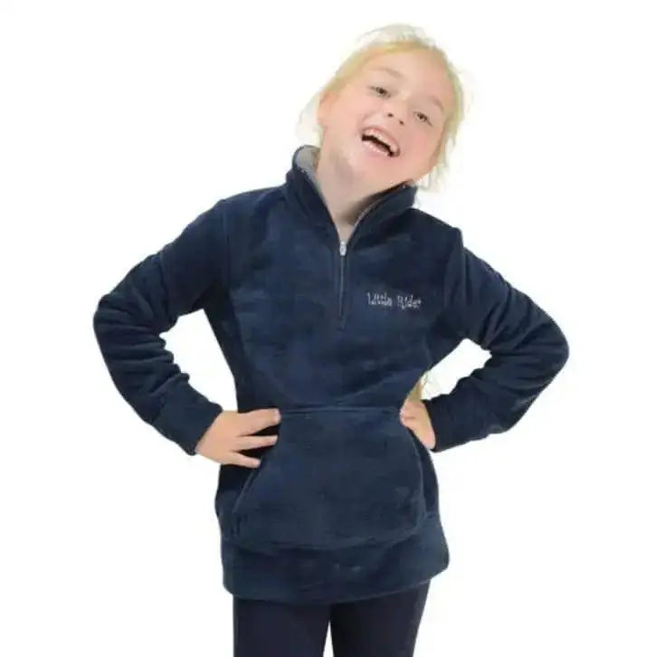 Nina Soft Fleece by Little Rider Navy/Charcoal Grey 3-4 Years Jumpers & Hoodies Barnstaple Equestrian Supplies