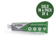 Green and silver tube of nobacz ambugreen gel barrier for livestock showing the back side of ambugreen gel packaging