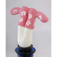Pink floral wellies novelty wine stopper with hand shape white wristband and blue base for bottle use