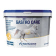 White and blue nutriScience gastro care plastic bucket for horses with stomach lining support and l-glutamic acid