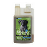 A 1l clear bottle of naf natural vetcare nvc mobility liquid with a green label and black dog for stiff dogs active life