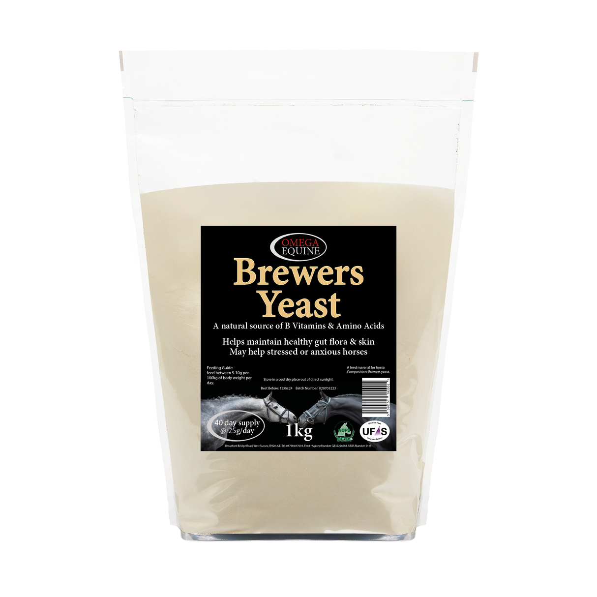 Omega Equine Brewers Yeast-1kg-Gut Balancers For Horses-Omega Equine-Barnstaple Equestrian Supplies Tack Shop