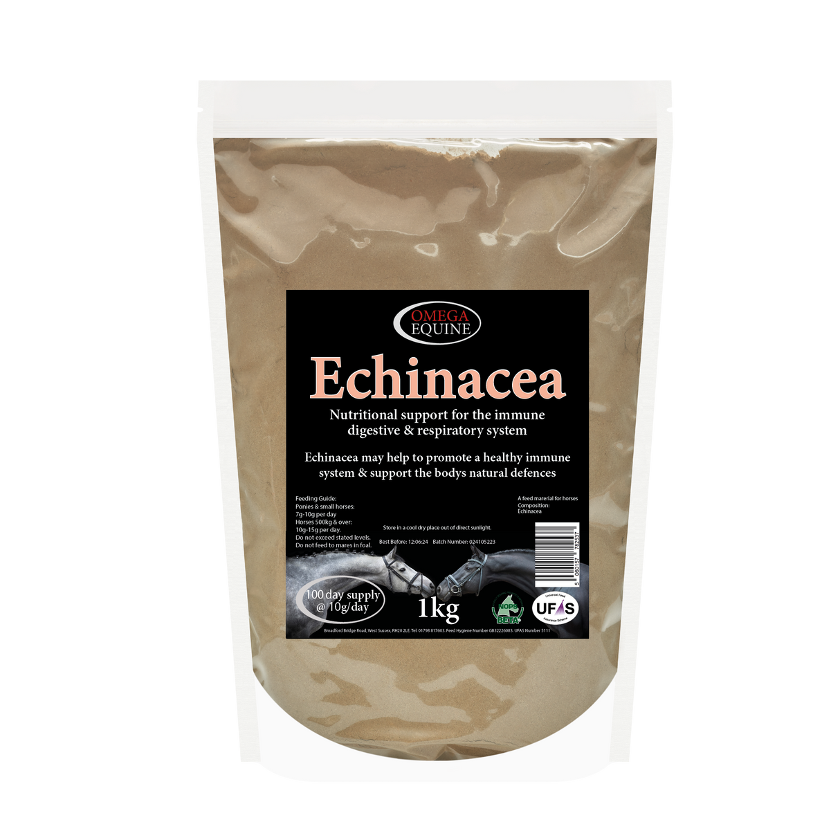 Omega Equine Echinacea-1kg-Horse Supplements-Omega Equine-Barnstaple Equestrian Supplies Tack Shop