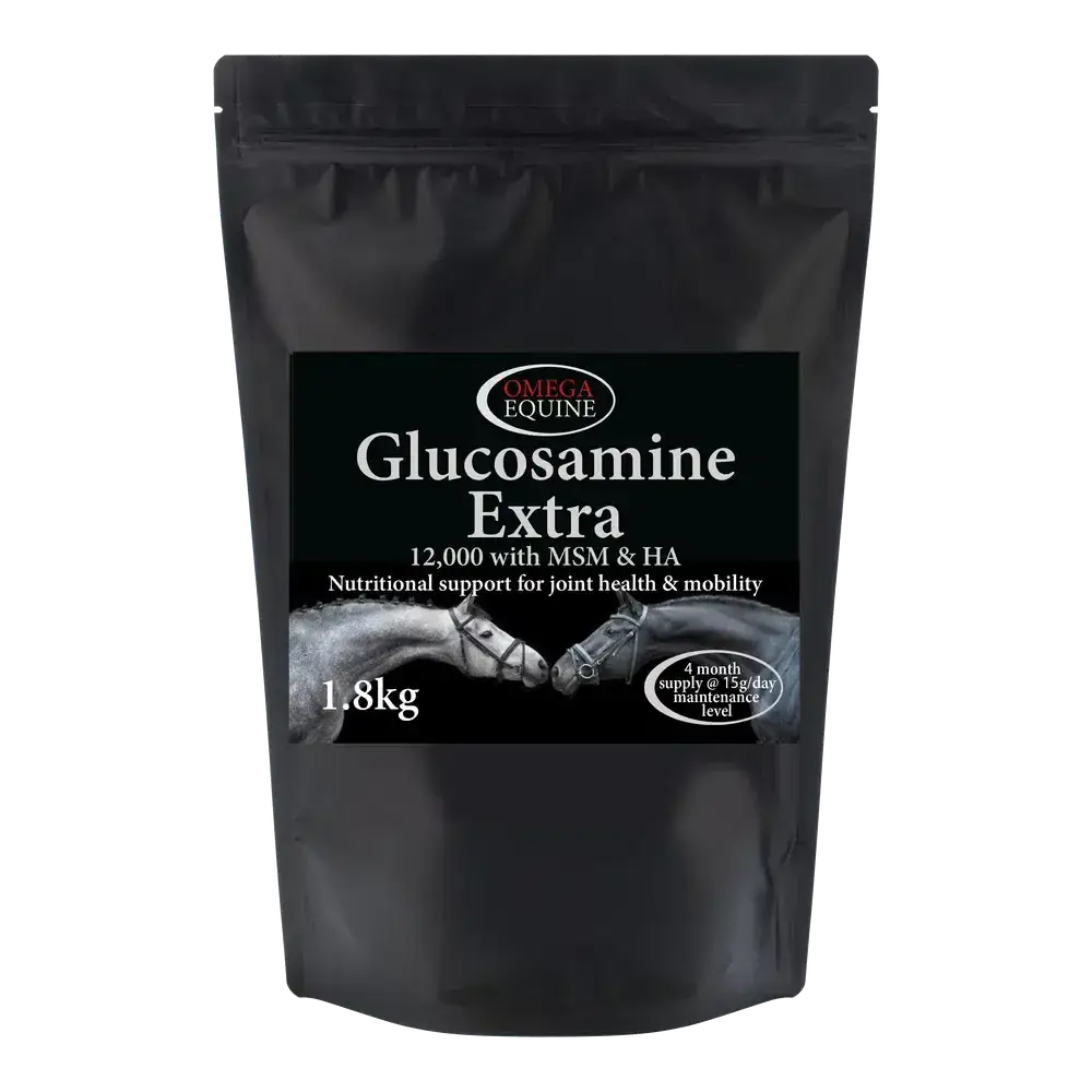 Omega Equine Glucosamine Extra 1.8Kg Pouch Equine Joint Supplements Barnstaple Equestrian Supplies