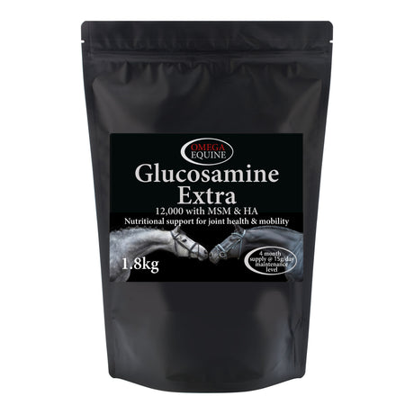 Omega Equine Glucosamine Extra-Equine Joint Supplements-1.8Kg Pouch-Barnstaple Equestrian Supplies