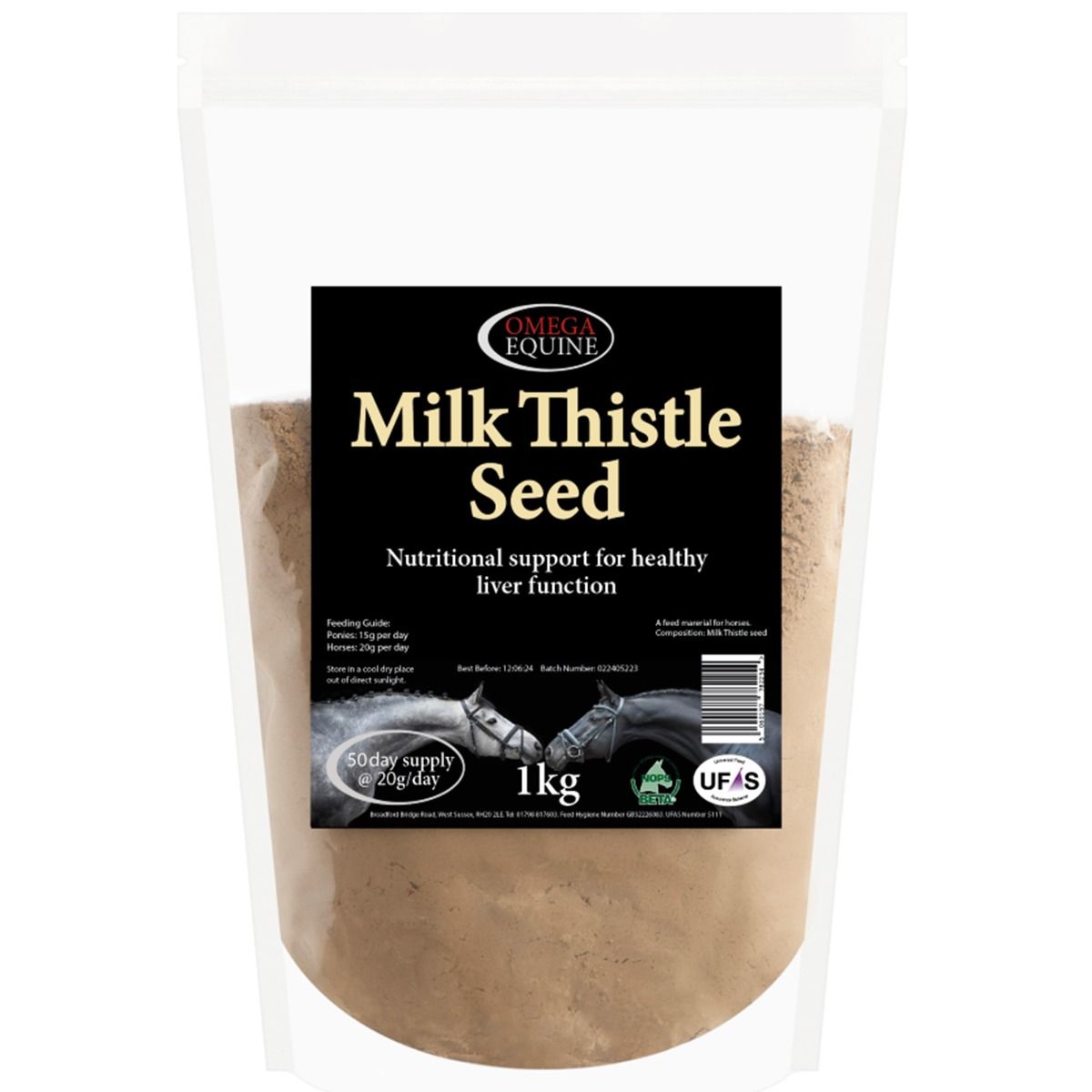 Omega Equine Milk Thistle 1kg Horse Supplements