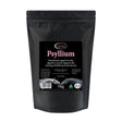 Black resealable pouch of omega equine psyllium 1kg dietary supplement made from plantago ovata plant for horses