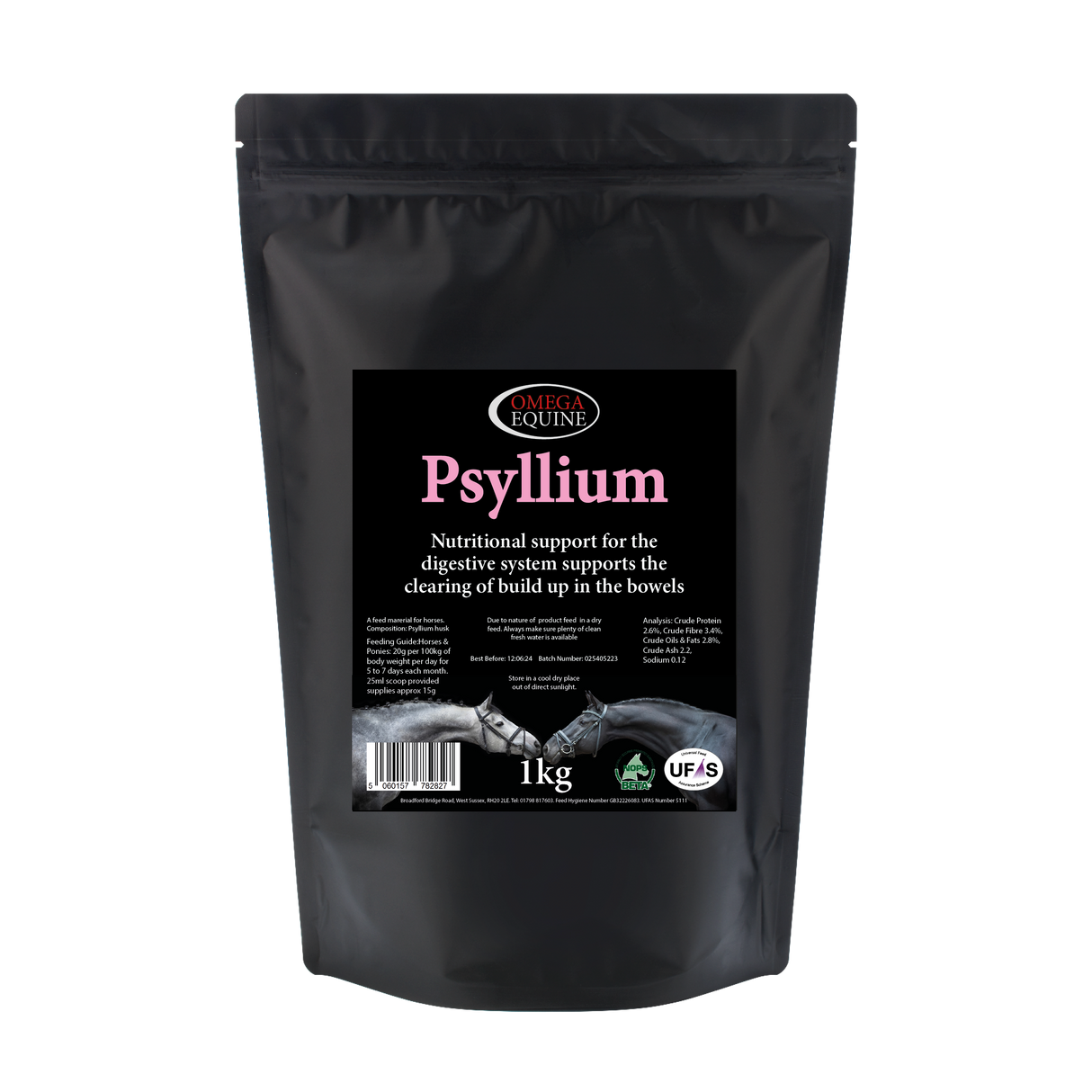 Omega Equine Psylliam-1kg-Horse Supplements-Omega Equine-Barnstaple Equestrian Supplies Tack Shop