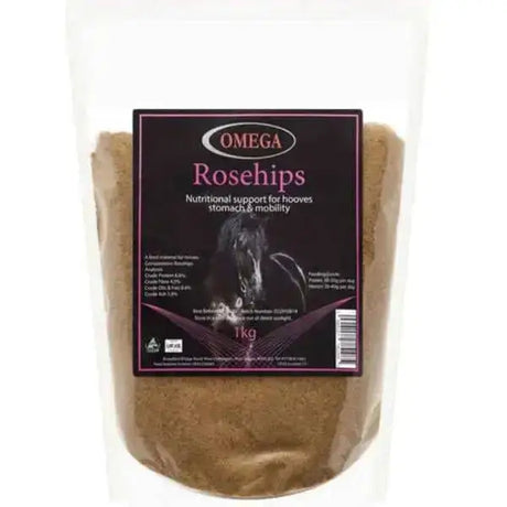 Omega Equine Rosehips 1Kg Pouch Horse Hoof Supplements Barnstaple Equestrian Supplies