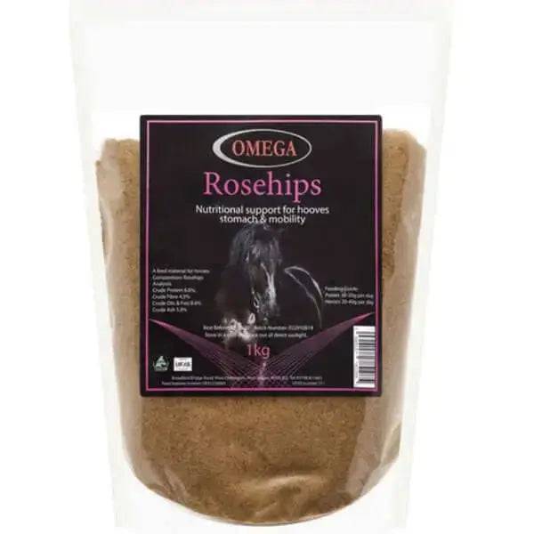Omega Equine Rosehips 1kg Pouch Omega Equine Horse Supplements Barnstaple Equestrian Supplies