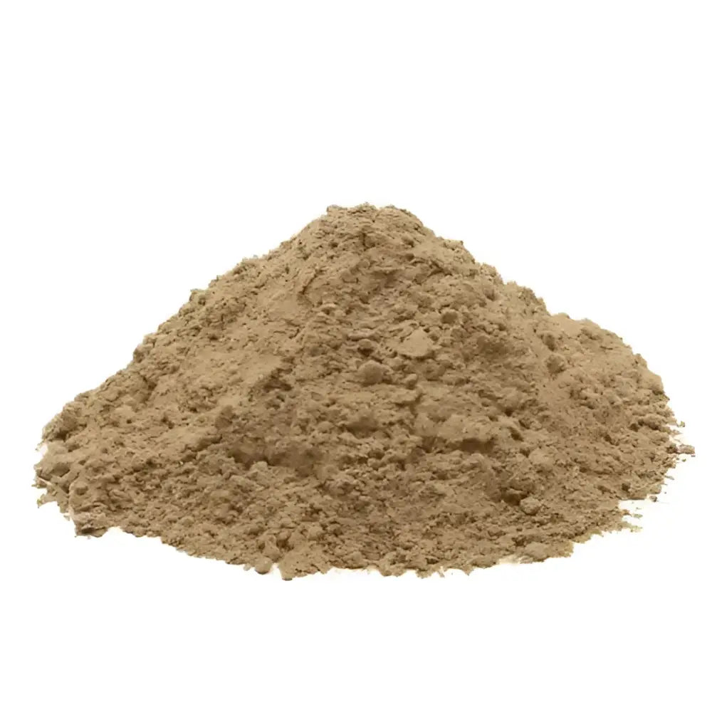 A mound of fine light brown powder with a slightly granular texture in omega equine sandxpell product