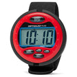 Red and black optimum time 3-day event watch with blue digital screen perfect for carriage driving trials and pony club events