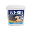 White plastic tub of osmonds gut-rite for horses supplement supports healthy digestive activity helps equestrian care