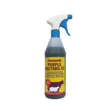 Osmonds purple bactakil 55 spray bottle with white blue nozzle and translucent body containing dark liquid broad-spectrum biocides