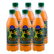 Six transparent plastic bottles of ostlers cider organic cloudy vinegar with mother refills from north devon