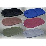 Oval heavy duty waterproof patio chair cushions in black blue rust red olive green and gray by p&l country dog heavy
