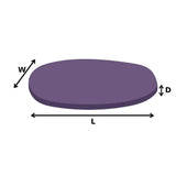 A solid purple waterproof oval cushion dog bed from p&l country dog heavy duty collection with smooth surface