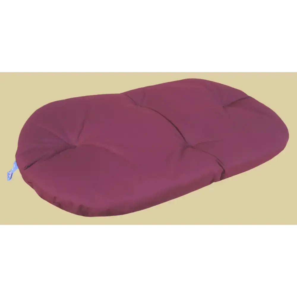 P&L Country Dog Heavy Duty Waterproof Oval Cushion Dog Bed Small L76cm X W58cm X D6cm Burgundy Dog Beds