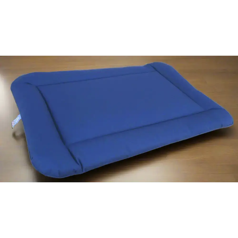 P&L Country Dog Heavy Duty Waterproof Rectangular Cushion Pad Dog Beds. Medium L76cm X W52cm X D5cm Blue Dog Beds