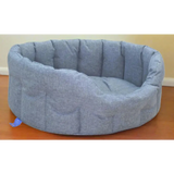P&L Country Dog Tough Heavy Duty Oval High Sided Waterproof Dog Beds. Medium L61cm X W51cm X H22cm Charcoal Dog Beds