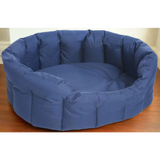 P&L Country Dog Tough Heavy Duty Oval High Sided Waterproof Dog Beds. Medium L61cm X W51cm X H22cm Blue Dog Beds