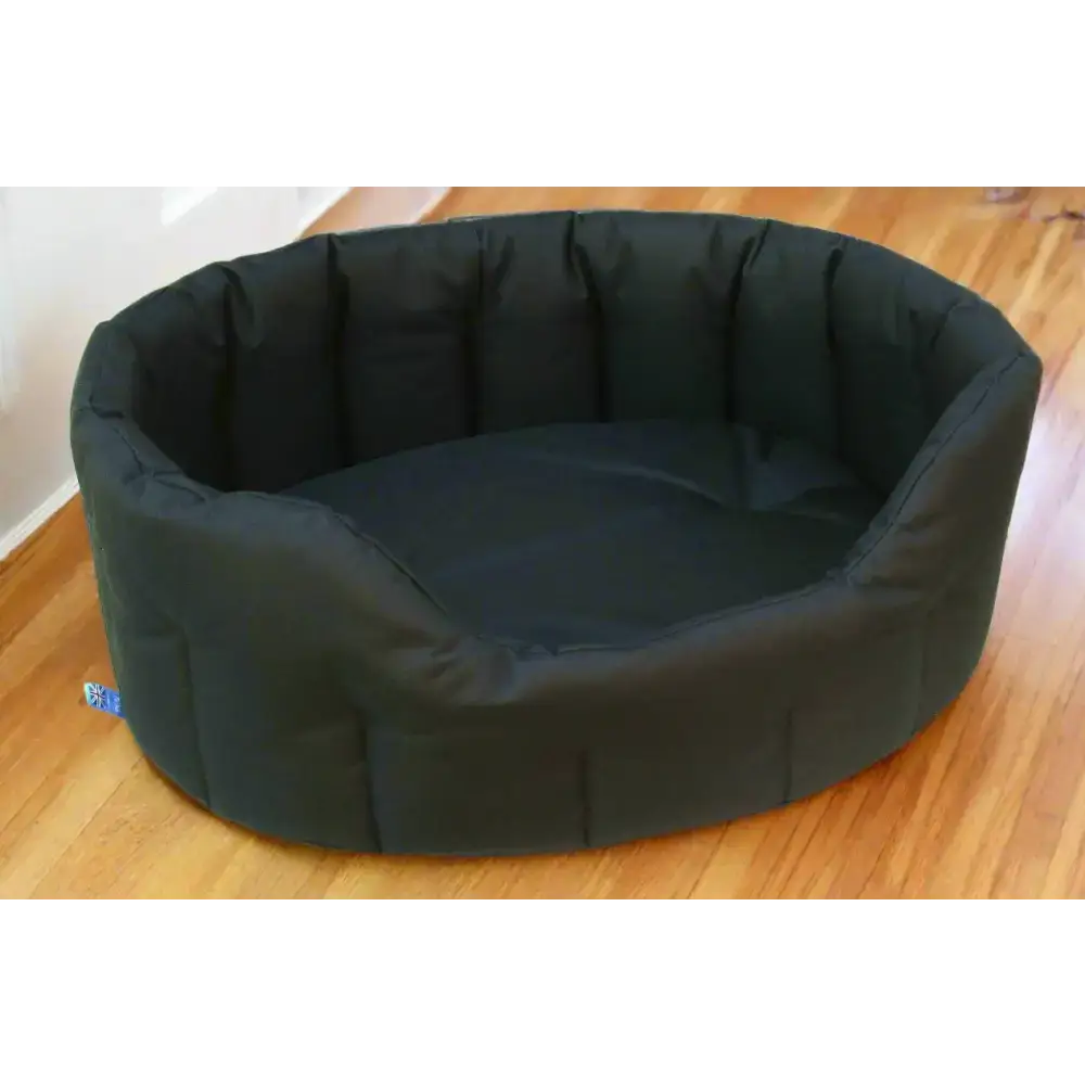 P&L Country Dog Tough Heavy Duty Oval High Sided Waterproof Dog Beds. Medium L61cm X W51cm X H22cm Black Dog Beds