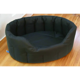 P&L Country Dog Tough Heavy Duty Oval High Sided Waterproof Dog Beds. Medium L61cm X W51cm X H22cm Black Dog Beds